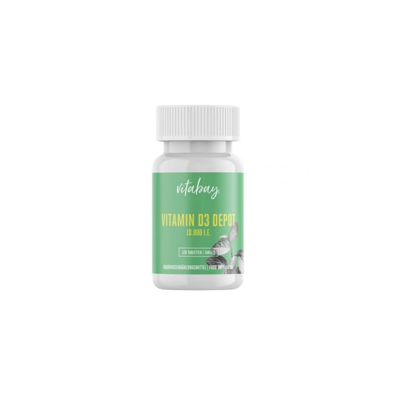 Vitabay Vitamina D3 - 10.000 UI - 120 Tablete vegane