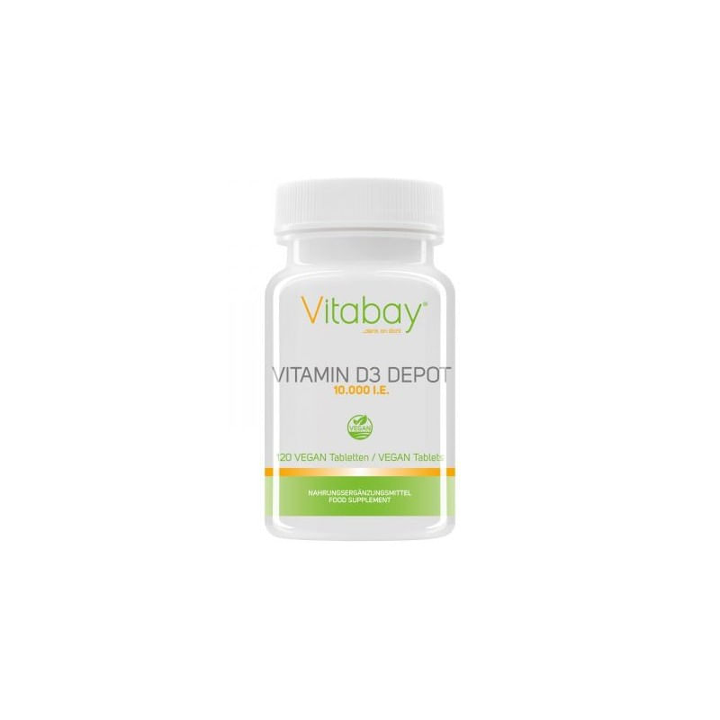 Vitabay Vitamina D3 - 10.000 UI - 120 Tablete vegane - 1 | YEO