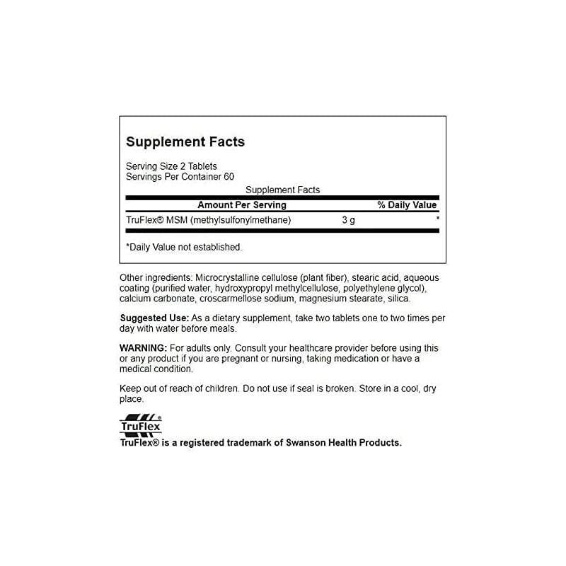 Swanson MSM 1500mg - 120 tablete - 1 | YEO