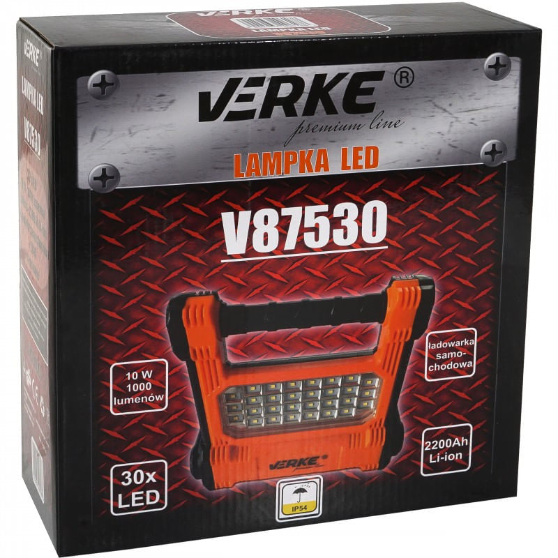 Lampa 30 leduri 10W 1000lm cu acumulator LI-ION 2.2A VERKE V87530 — imaginea 4