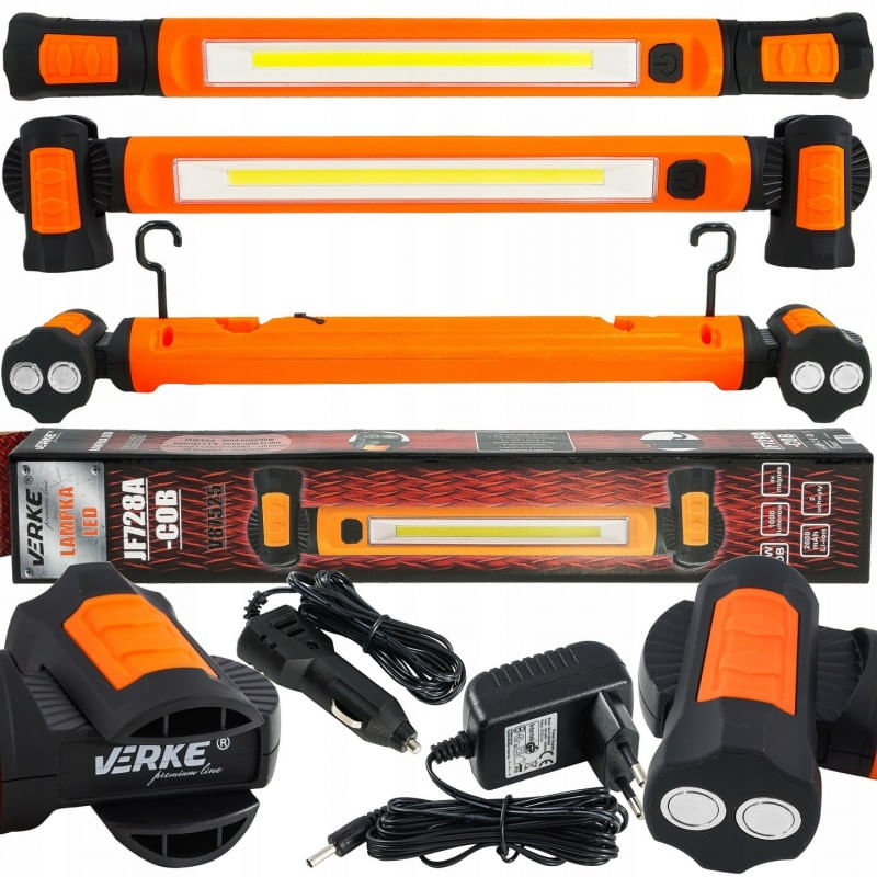 Lampa led magnetica 10W cu acumulator LI-ION 2.6A VERKE V87525 — imaginea 6