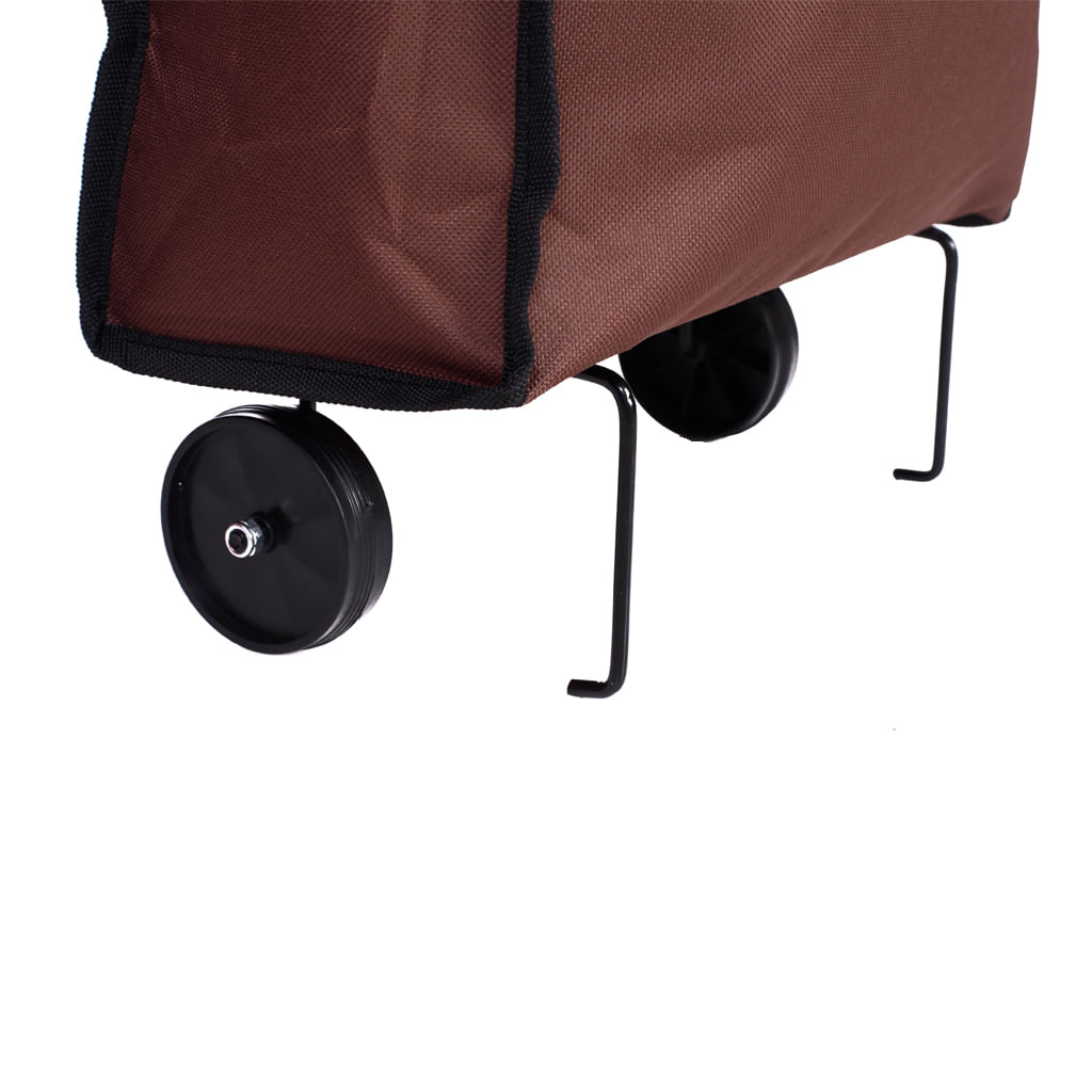 Sacosa cumparaturi cu carucior Master, 25 l, roti retractabile, Maro - 2 | YEO