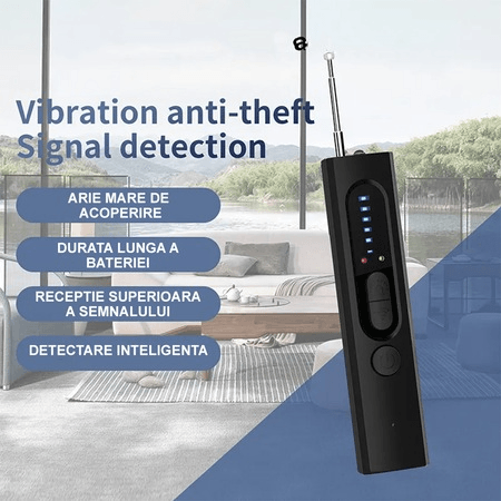 Detector Profesional Anti Dispozitive de Spionaj, GPS, Camere, Microfoane Ascunse, Reportofoane, Frecventa RF 8000 MHz - 3 | YEO