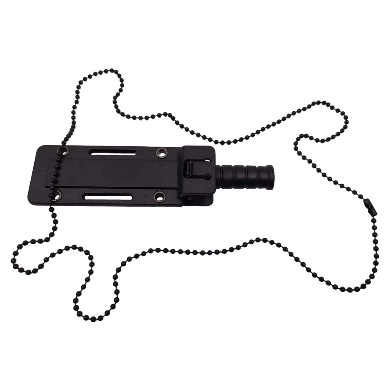 Cutit tactic de vanatoare DEPOX®, Military Specialist, 10 cm, negru, teaca cu lant inclusa — imaginea 6
