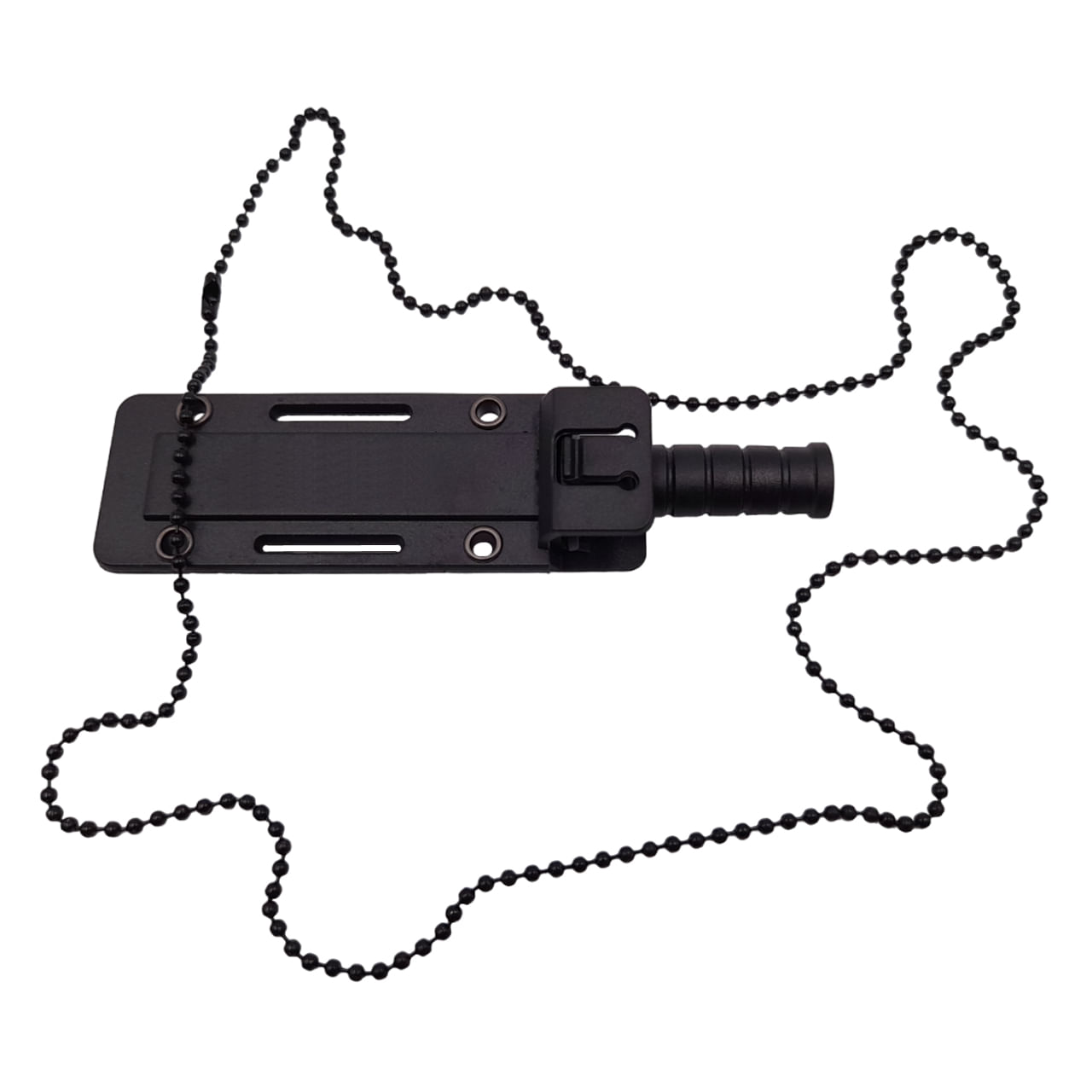 Cutit tactic de vanatoare IdeallStore®, Military Convoy, 10 cm, negru, teaca cu lant inclusa
