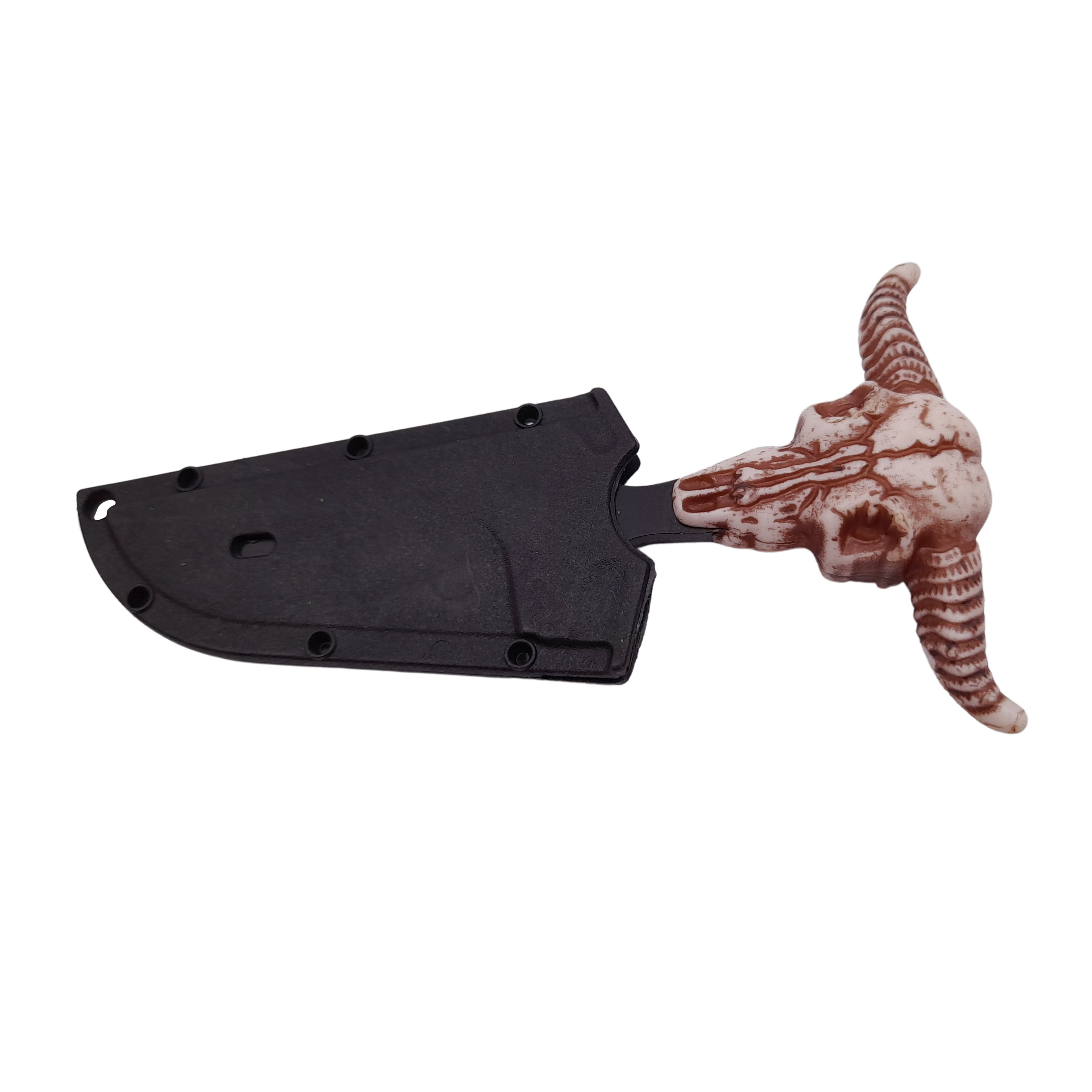 Cutit tactic de vanatoare DEPOX®, Death Spike, 9.5 cm, negru, teaca cu lant inclusa — imaginea 6