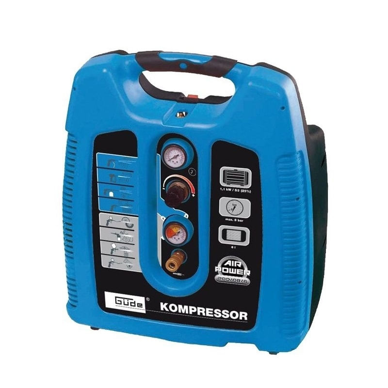 Compresor AIRPOWER 200 8 6 Guede 50079, 1100 W, 6 Litri, 8 bari — imaginea 3