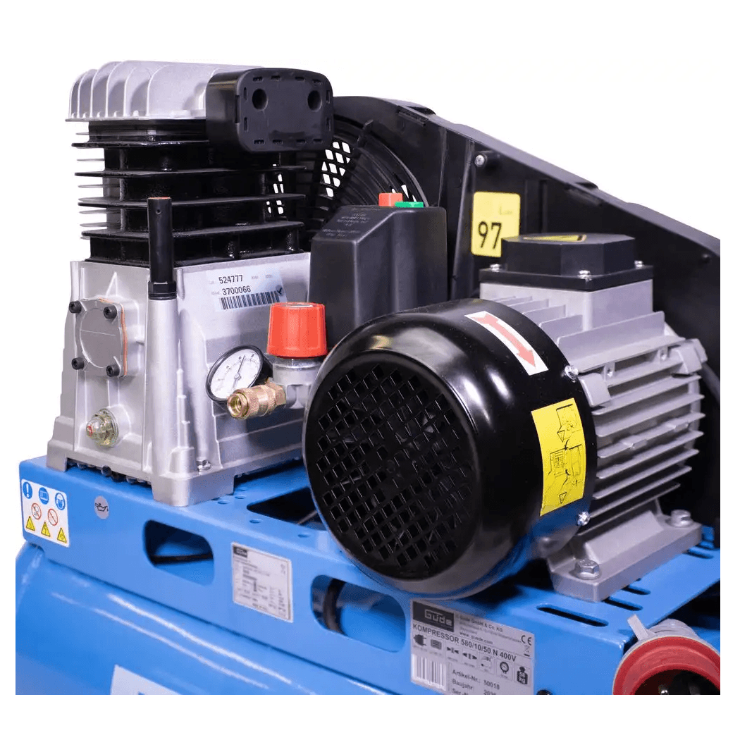 Compresor cu ulei cu doi cilindri 580 10 50 Guede 50018, 2200 W, 50 L, 10 bari — imaginea 3