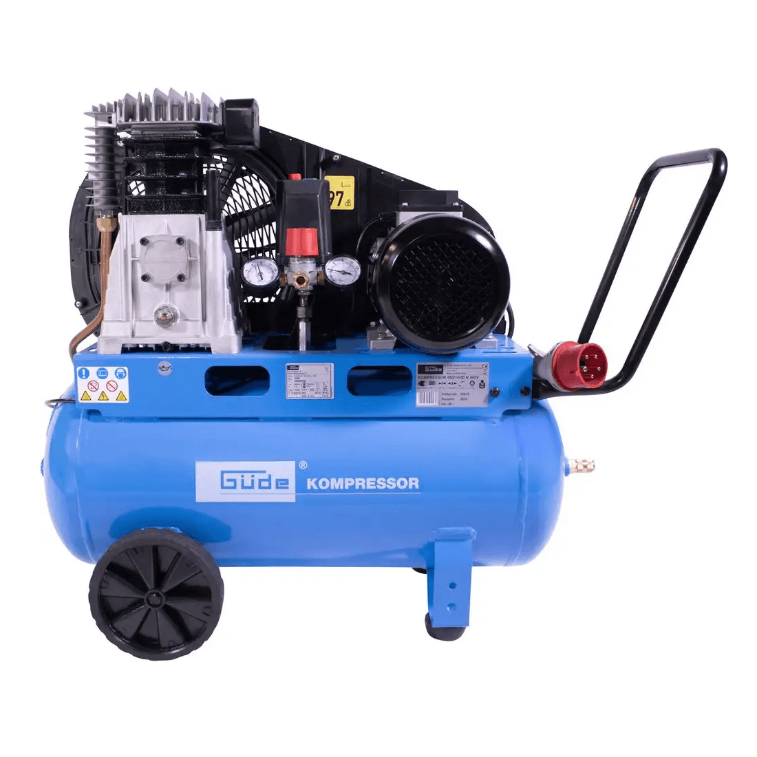 Compresor cu ulei cu doi cilindri 580 10 50 Guede 50018, 2200 W, 50 L, 10 bari — imaginea 4