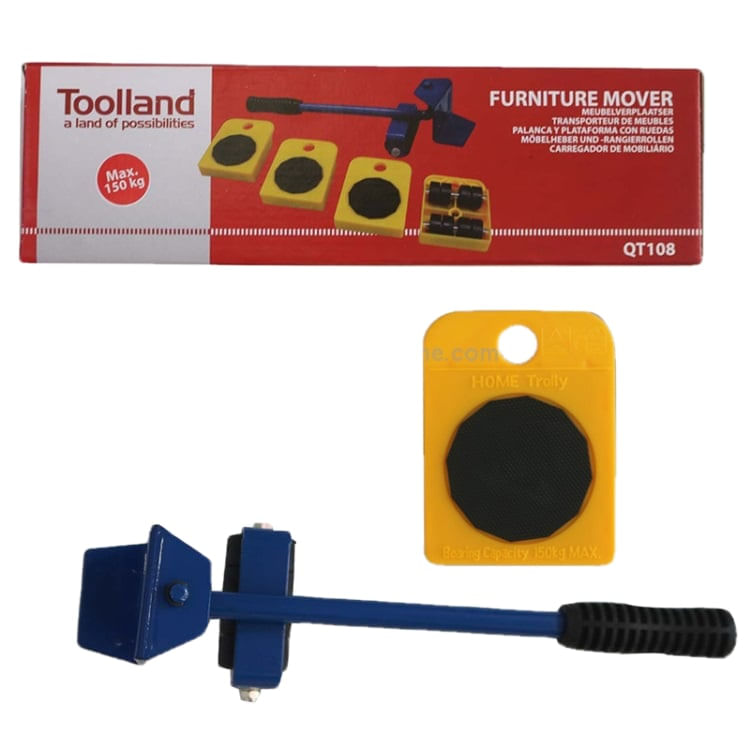Set de suporti pentru transportat si ridicat mobila Toolland QT108, 150 Kg — imaginea 3