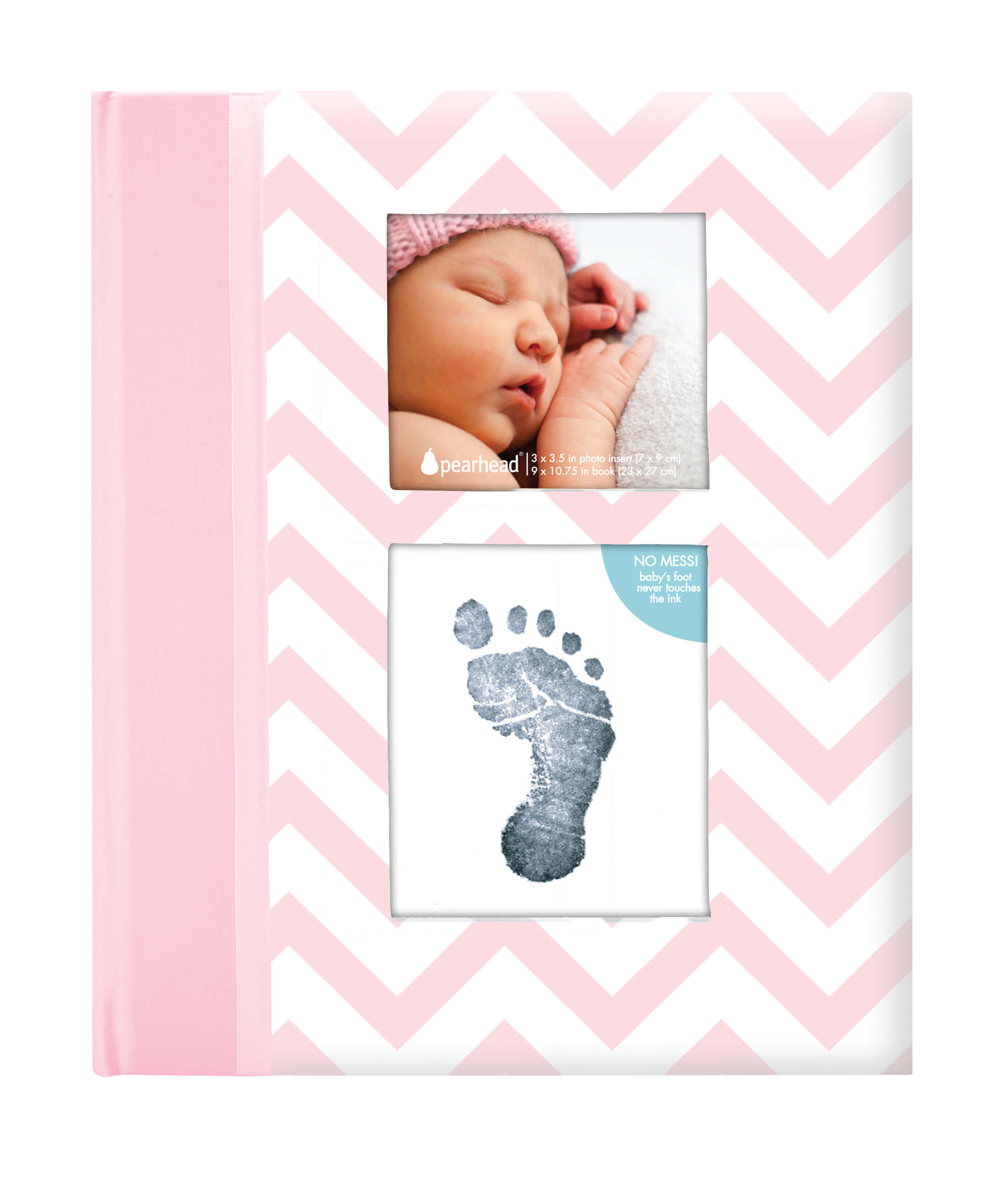 Pearhead - Caietul bebelusului cu amprenta cerneala pink