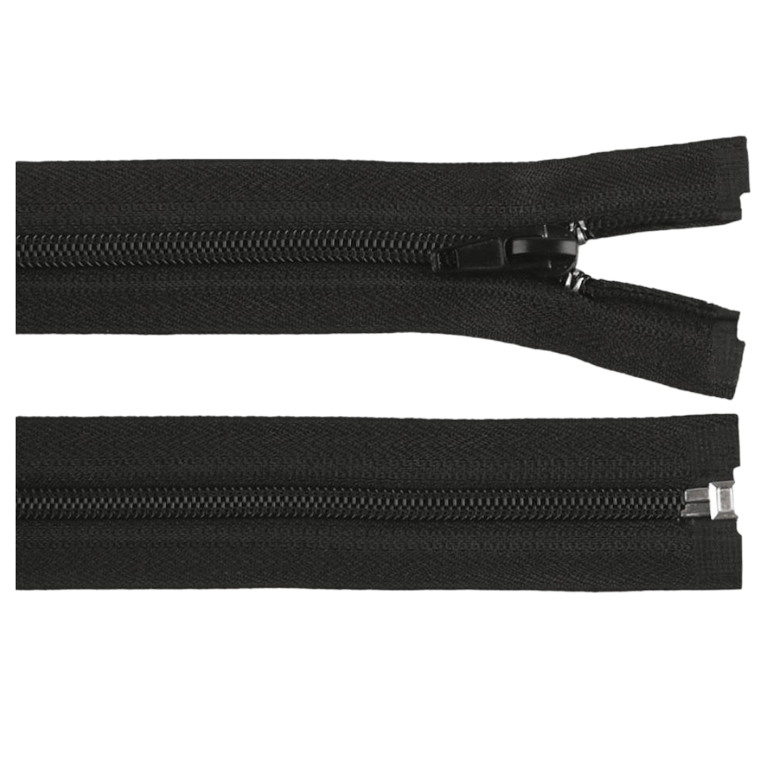 Fermoar plastic detasabil, spiralat, lung pentru cort 340 cm Negru - 1 | YEO