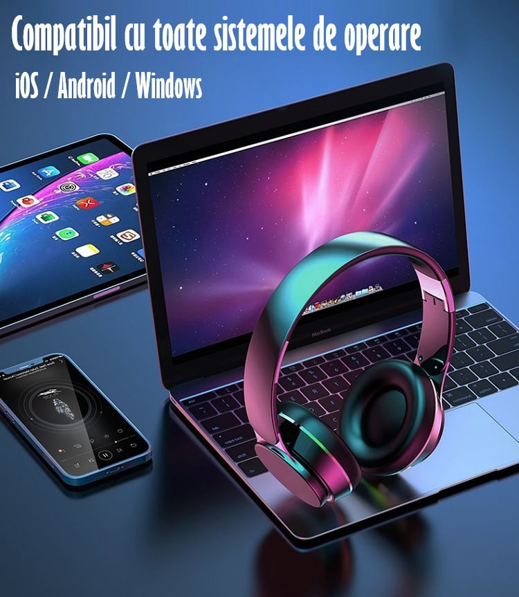 Casti True Wireless Stereo Pliabile, Microfon incorporat, Bluetooth 5.0, Bass Stereo, Noise Cancelling, Universale - 2 | YEO