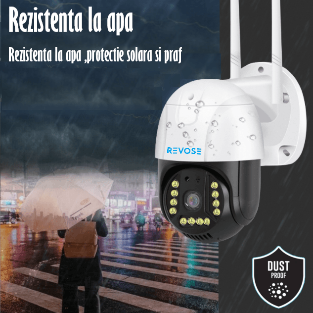 Camera de Supraveghere REVOSE™ 5MP, Aplicatie Dedicata, Intelligent Tracking, PTZ, WIFI, Lan, AP hotspot,Micro SD,Rotire - 3 | YEO