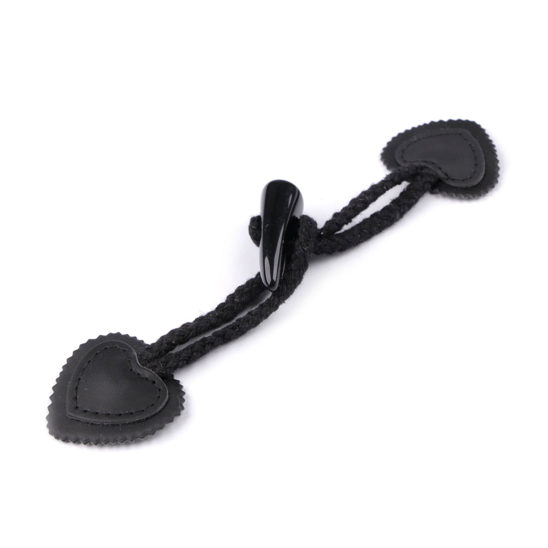 Inchizatoare decorativa cu nasture pentru confectii, 17,5 cm, Negru