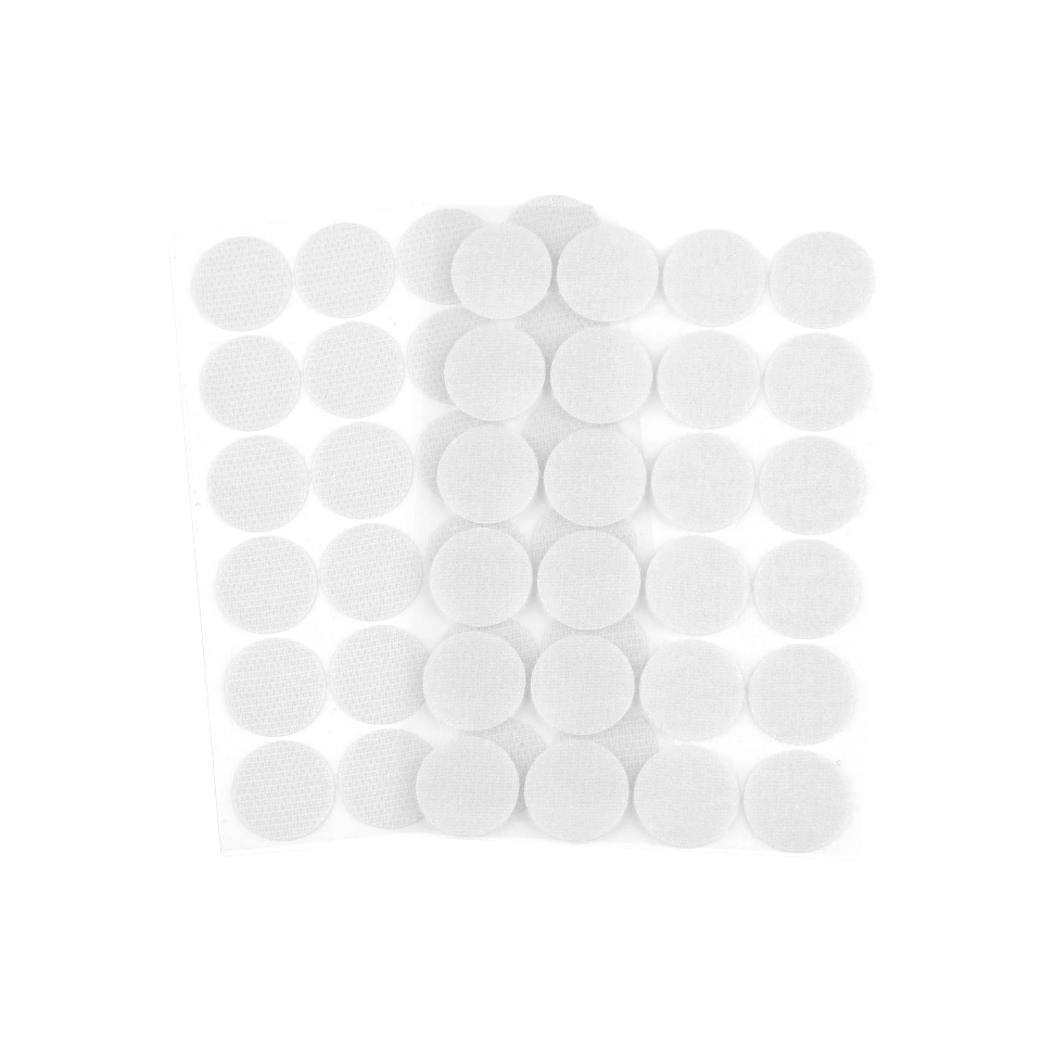 Set complet 24 buline arici autoadezive Crisalida, puf si scai, 25 mm, Alb - 4 | YEO