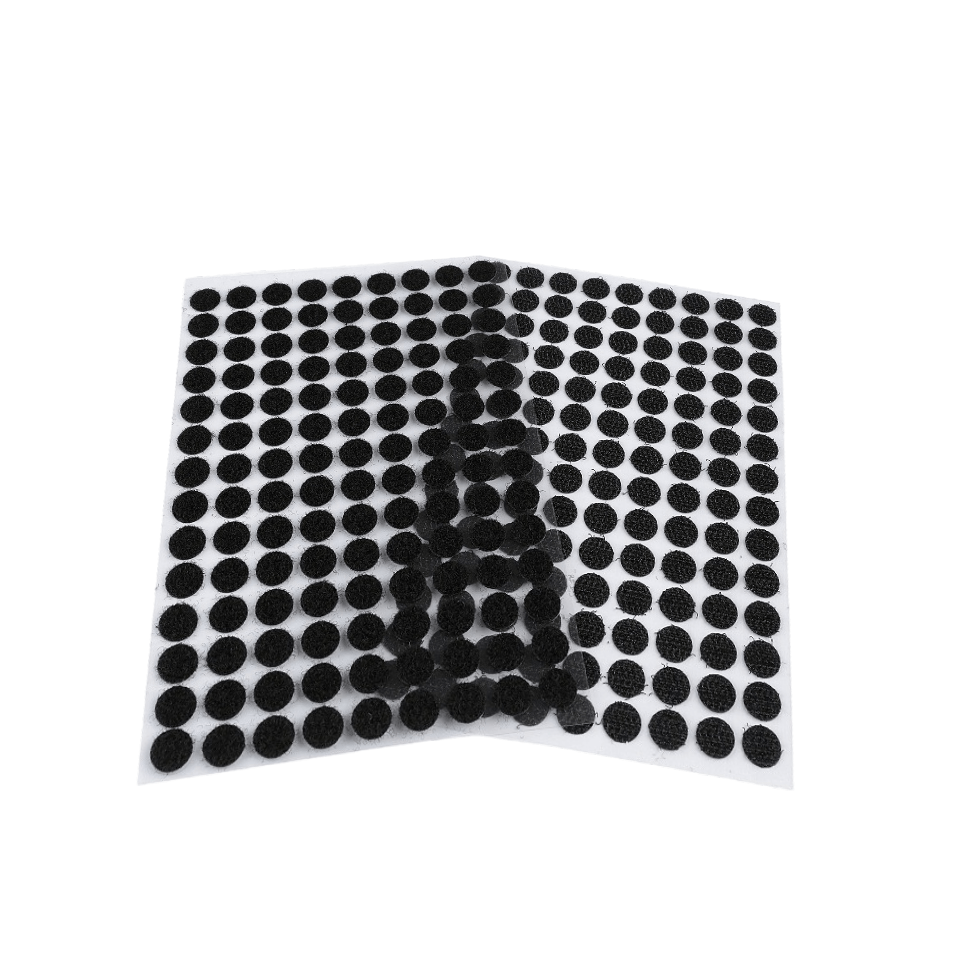 Set complet 126 buline arici autoadezive Crisalida, puf si scai, 10 mm, Negru