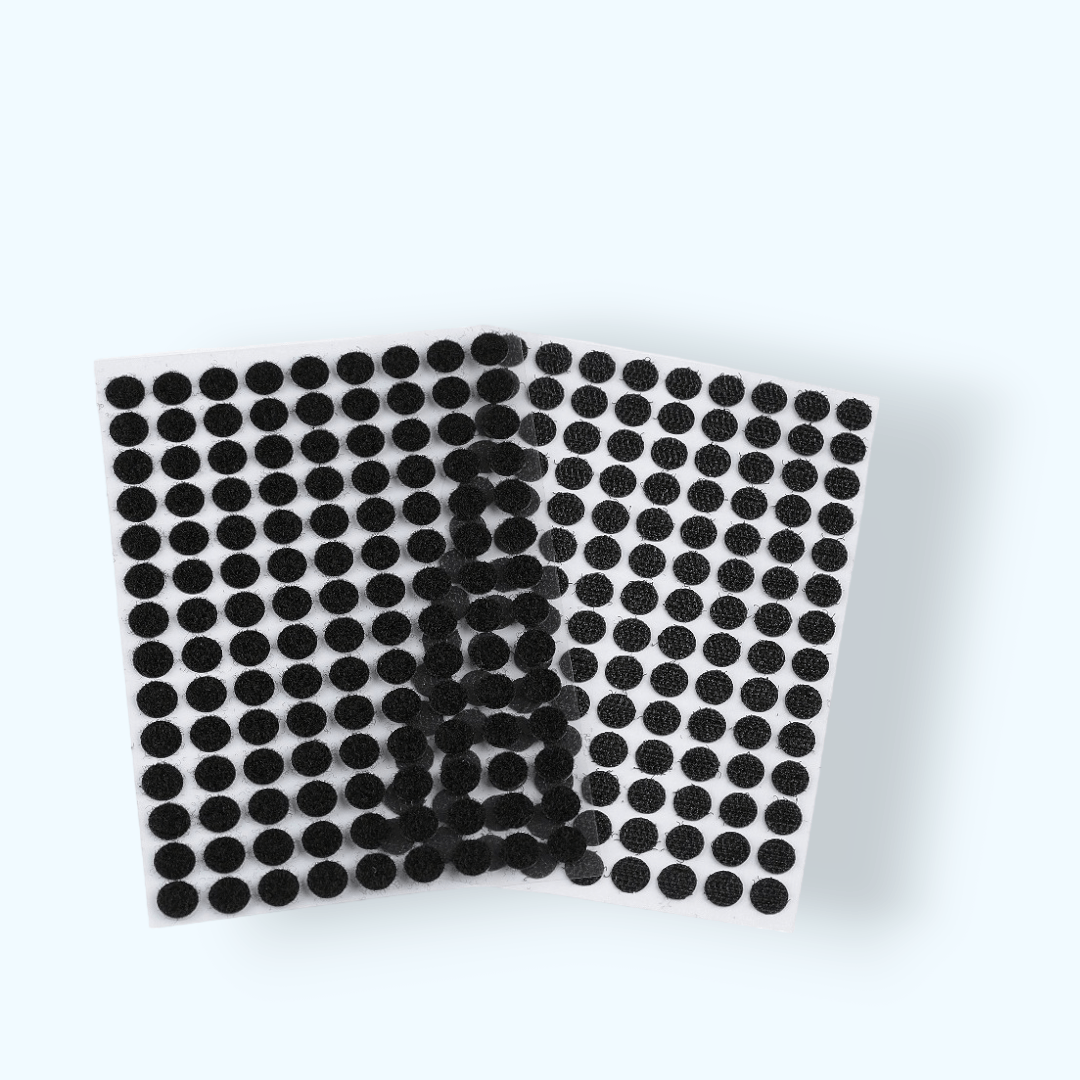 Set complet 126 buline arici autoadezive Crisalida, puf si scai, 10 mm, Negru - 1 | YEO