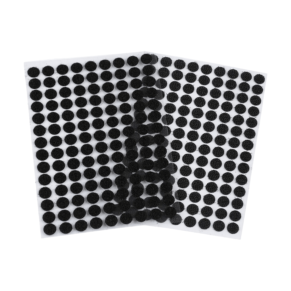 Set complet 126 buline arici autoadezive Crisalida, puf si scai, 10 mm, Negru - 2 | YEO