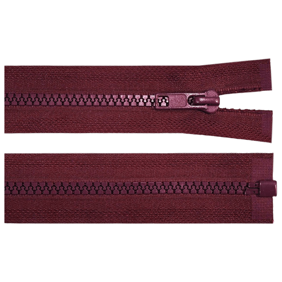 Fermoar plastic detasabil, lungime 80 cm, Visiniu