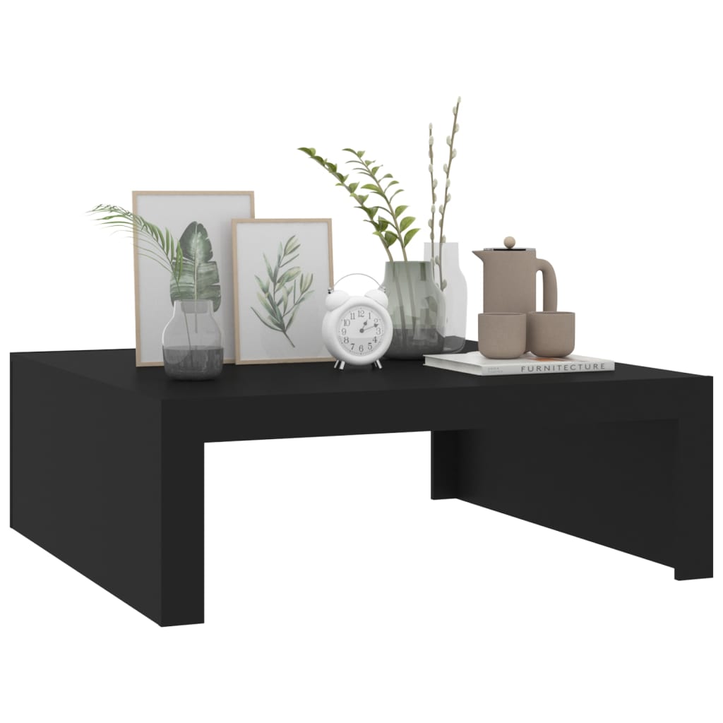 Masuta de cafea, negru, 100x100x35 cm, PAL — imaginea 4