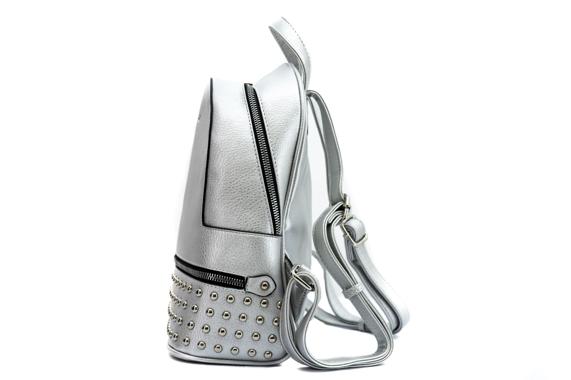 Rucsac dama Lamonza Xena argintiu 26x11x31 cm