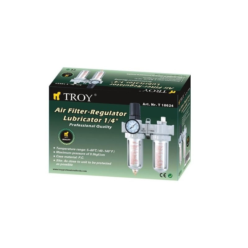 Filtru - Regulator - Uleietoare Troy 18624, 1 4, 10-120 psi, 0-8 bari — imaginea 3
