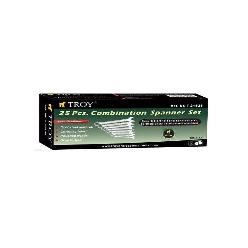 Set chei combinate Troy 21525, Ø6-32 mm, 25 piese — imaginea 4