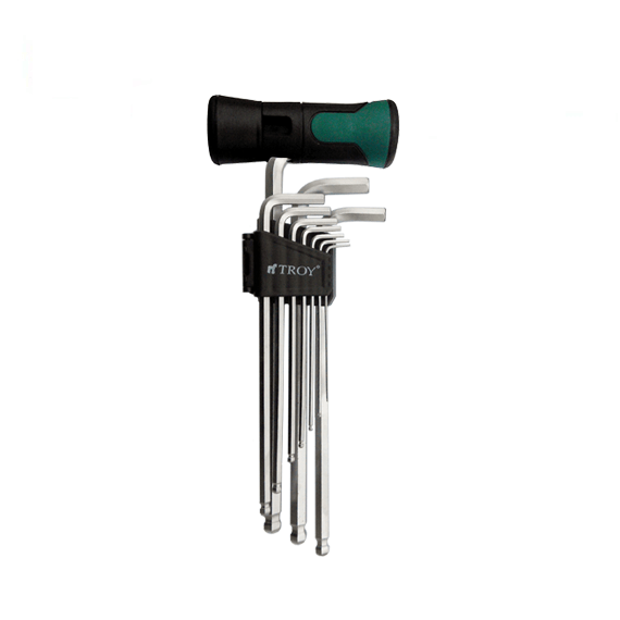 Set chei imbus Hex Troy 26202, Ø1.5-10 mm, cap rotund, 11 piese — imaginea 2