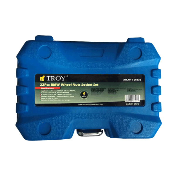 Set chei pentru suruburi antifurt de la BMW Troy 26139, marimi F01-F36, 22 piese — imaginea 2