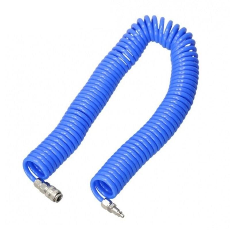Furtun aer comprimat spiralat cu cupla rapida Troy 18616, 15 m, 5 mm — imaginea 2