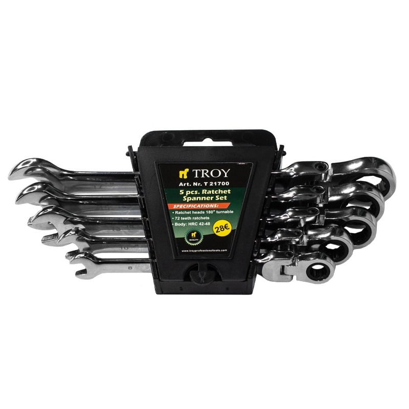 Set chei combinate Troy 21700, Ø8-17 mm, 5 piese — imaginea 2