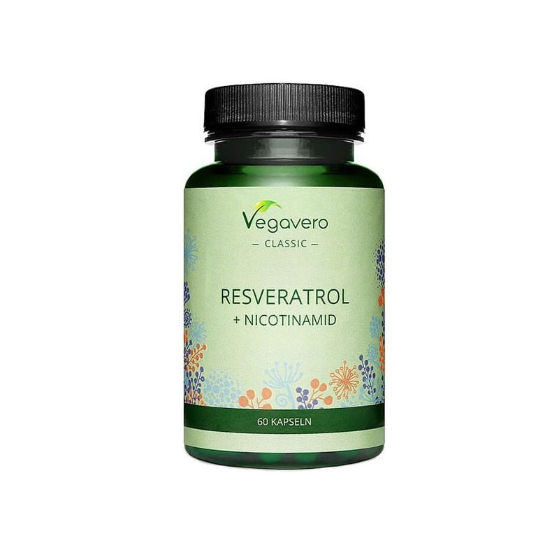 Vegavero Resveratrol Extract 500 mg + Nicotinamid 60 Capsule