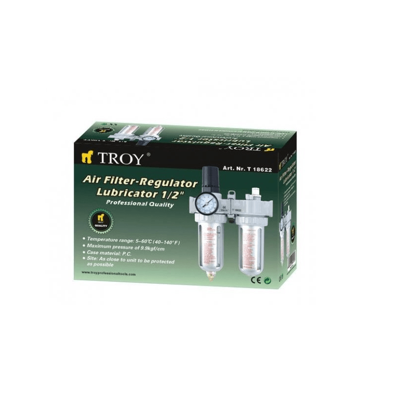 Filtru - Regulator - Uleietoare Troy 18622, 1/2", 0-8 bari — imaginea 2