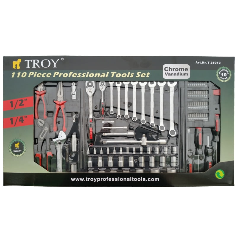 Trusa de scule Troy 21910, 110 piese — imaginea 4