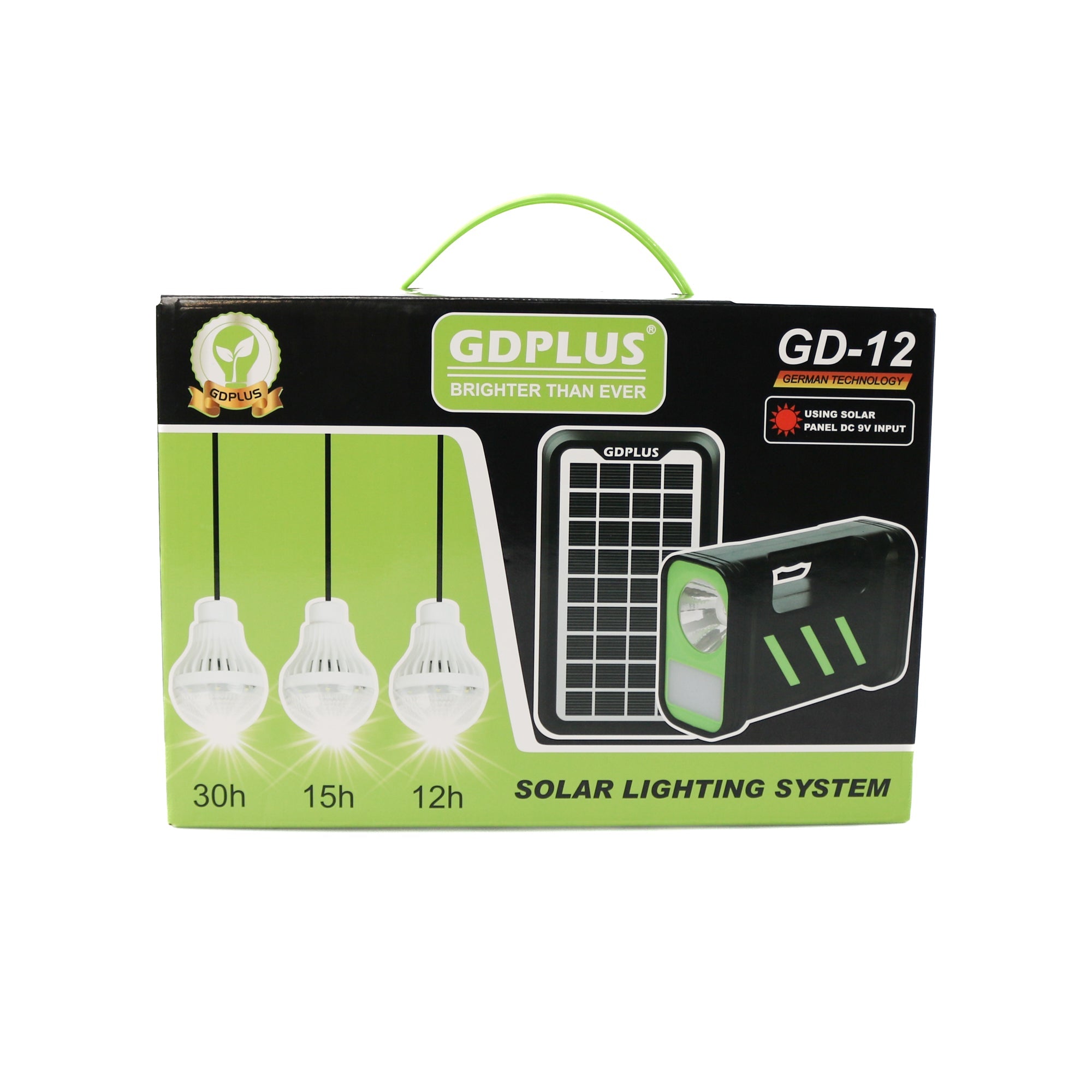 Sistem de iluminat solar cu lanterna GDPLUS, 3 becuri led, incarcare USB, GD-12 - 1 | YEO