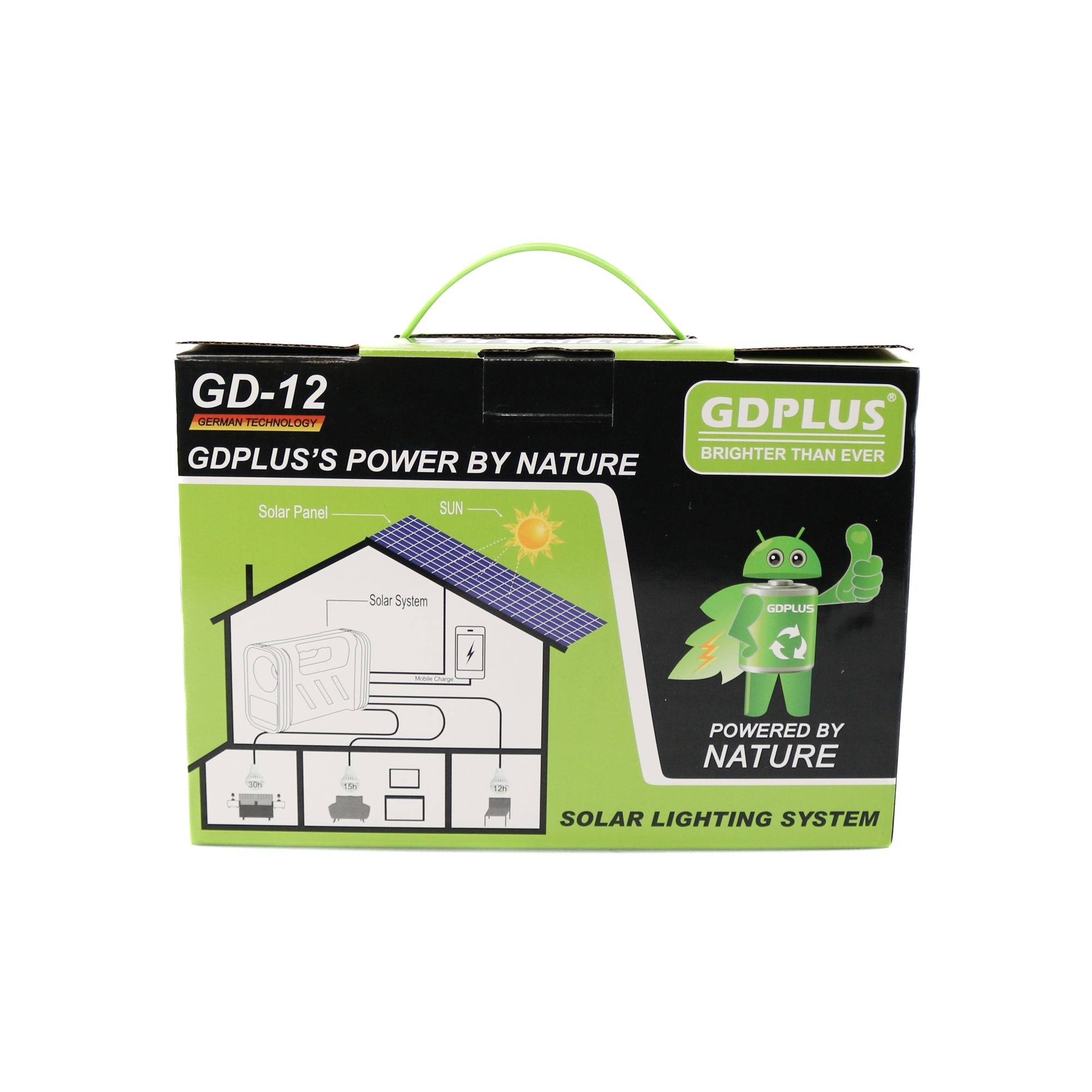 Sistem de iluminat solar cu lanterna GDPLUS, 3 becuri led, incarcare USB, GD-12 - 3 | YEO