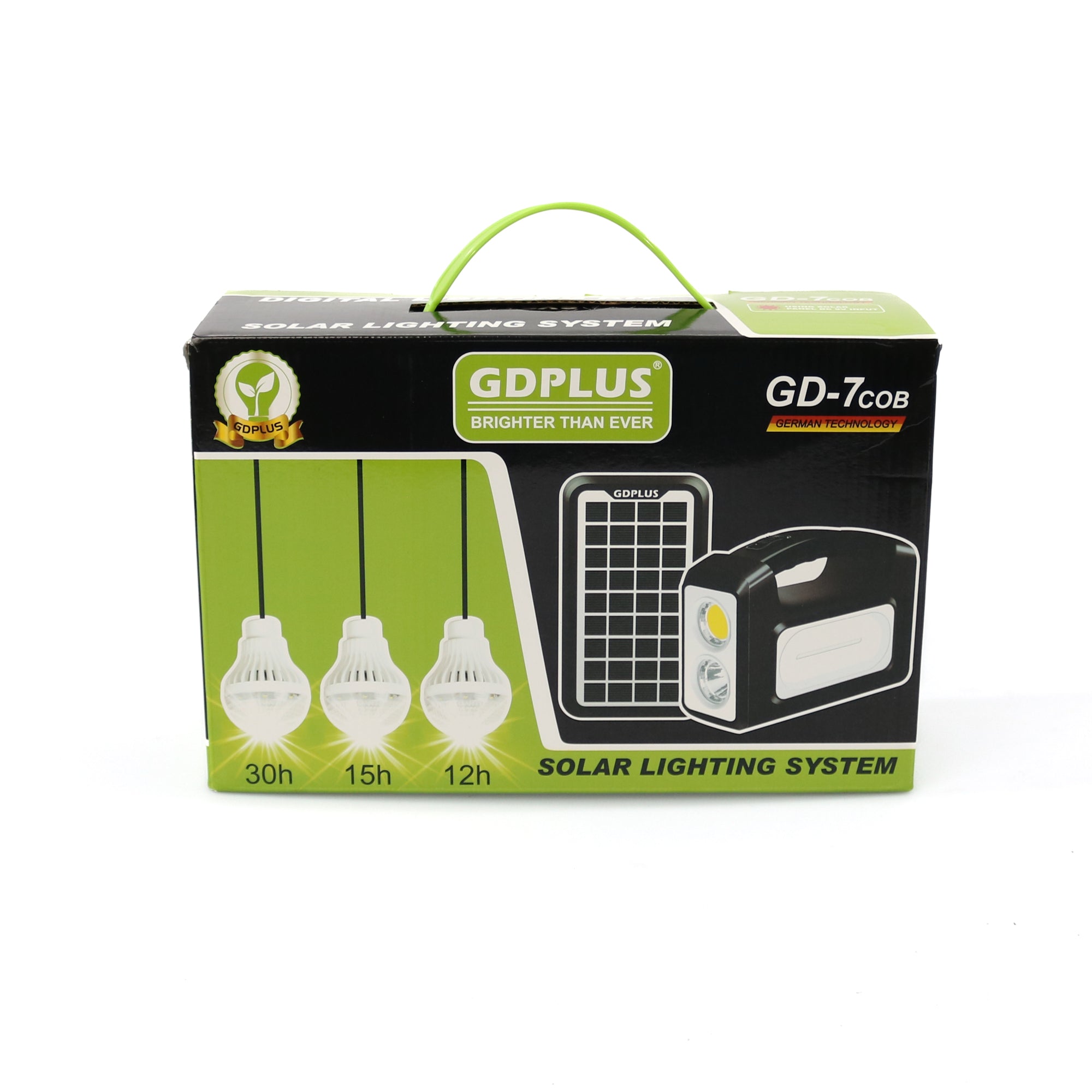 Sistem de iluminat solar GDPLUS, 3 becuri LED,USB, cablu de incarcare 220V, GD-7COB - 4 | YEO