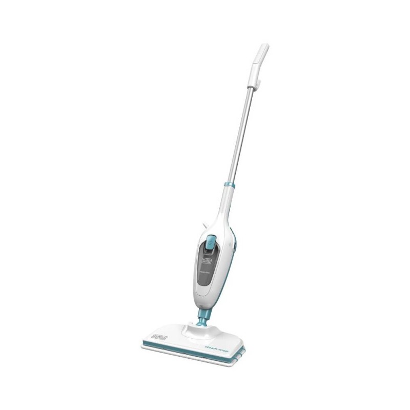 Mop cu aburi, alb-verde, carcasa plastic, 0,38l, 1300W, 220V, cablu 4 m, Black & Decker, FSM13E1-QS