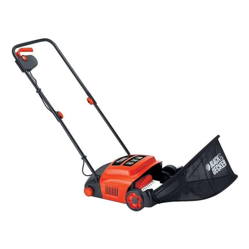 Masina de greblat si curatat gazonul, sac deseuri 30 L, 600 W, 2 mm, 3 mm, 8 mm, Black+Decker, Aerator GD300-QS