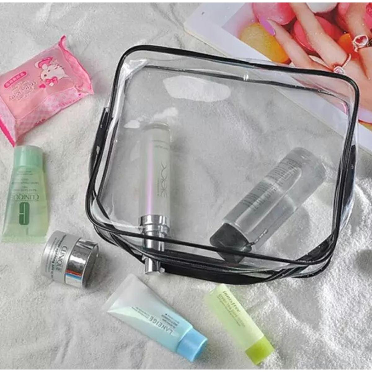 Set 3 organizatoare de cosmetice, transparente, ideale pentru calatorii - 2 | YEO