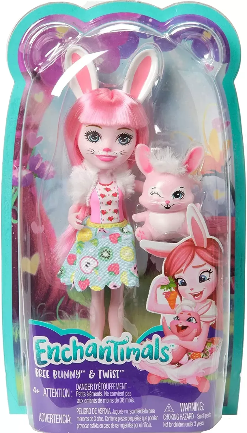 Set papusa cu animalut, Bree Bunny &amp; Twist, Enchantimals