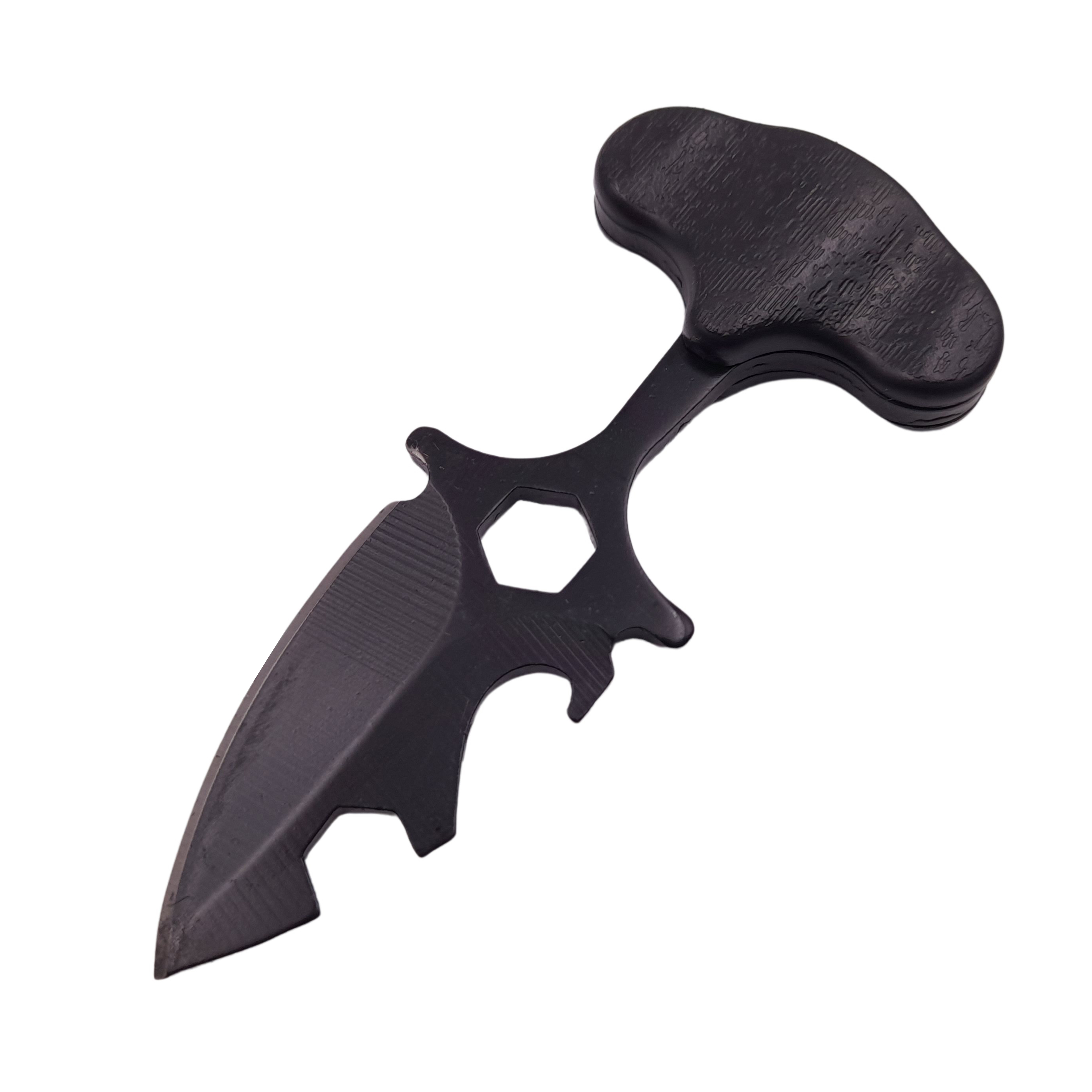 Cutit tactic de vanatoare IdeallStore®, Broken Spear, 8 cm, negru, teaca cu prindere curea - 4 | YEO