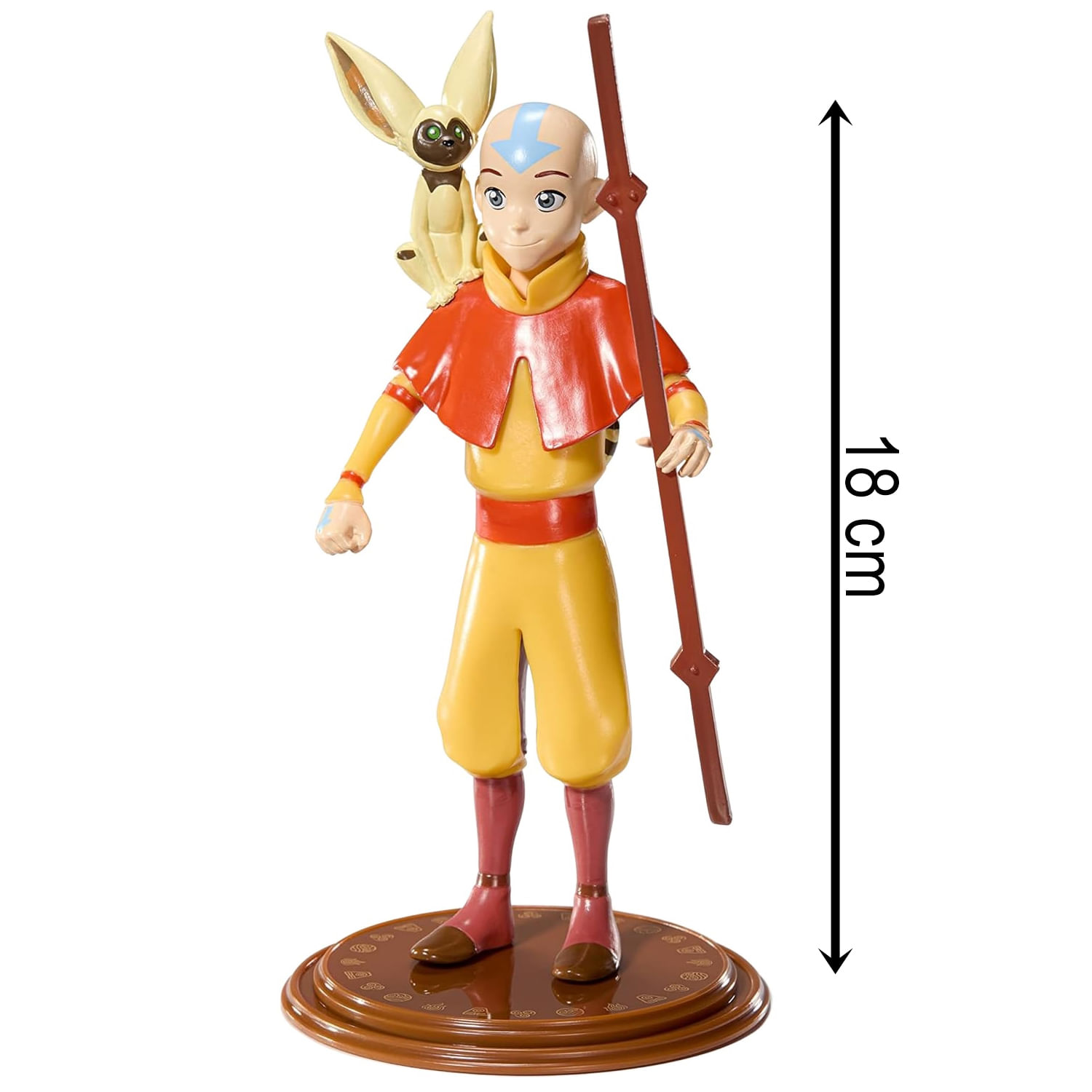 Figurina articulata The Avatar IdeallStore®, Mighty Aang, editie de colectie, 18 cm, stativ inclus - 4 | YEO