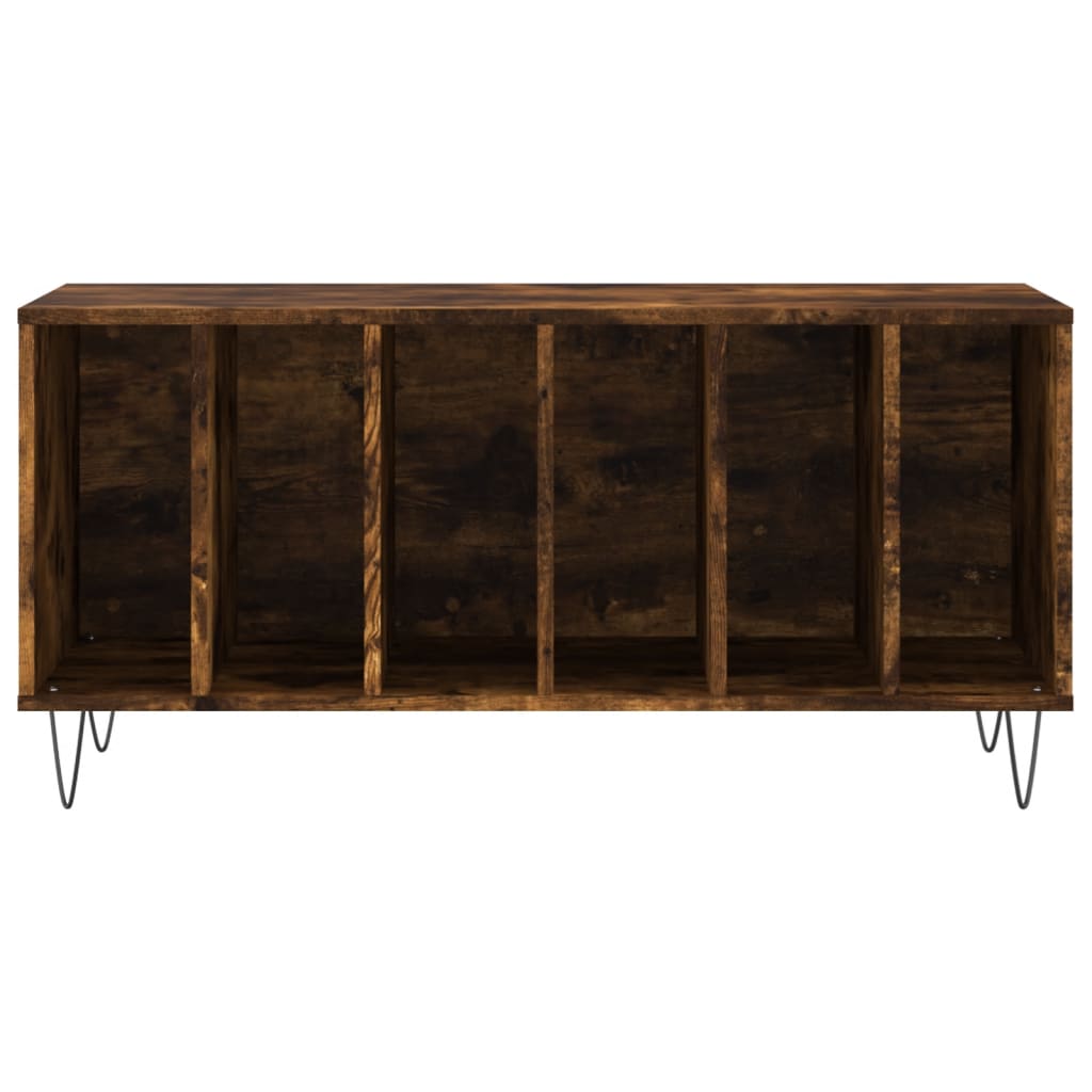 Dulap pentru discuri stejar fumuriu 100x38x48 cm lemn compozit — imaginea 4