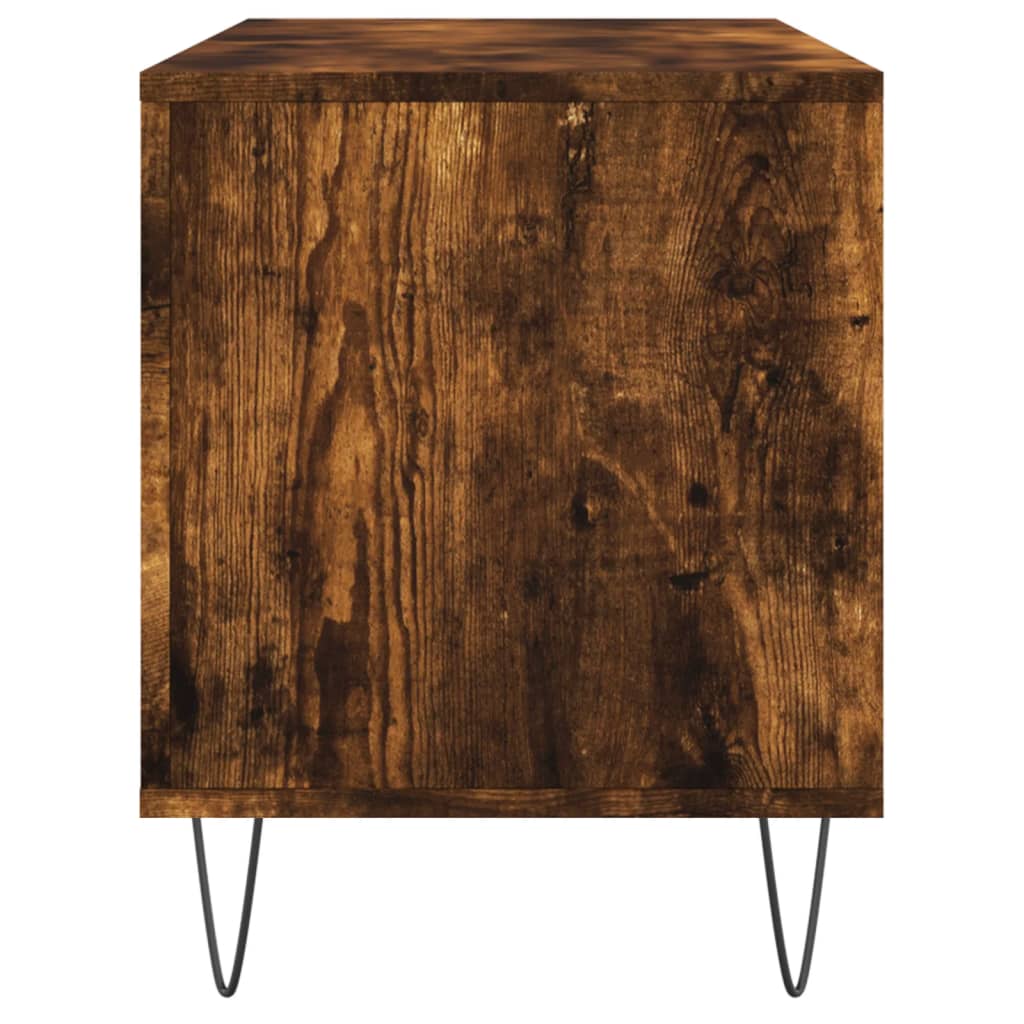 Dulap pentru discuri stejar fumuriu 100x38x48 cm lemn compozit — imaginea 5