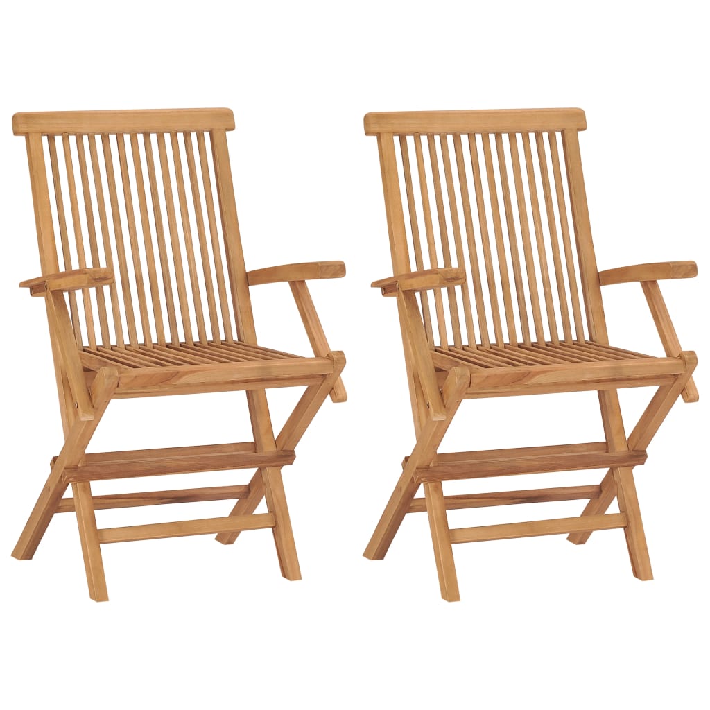 Set mobilier gradina, 3 piese, lemn masiv de tec — imaginea 4