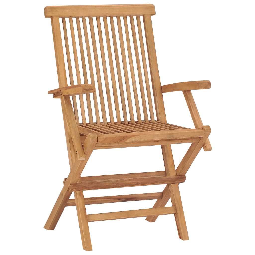 Set mobilier gradina, 3 piese, lemn masiv de tec — imaginea 5