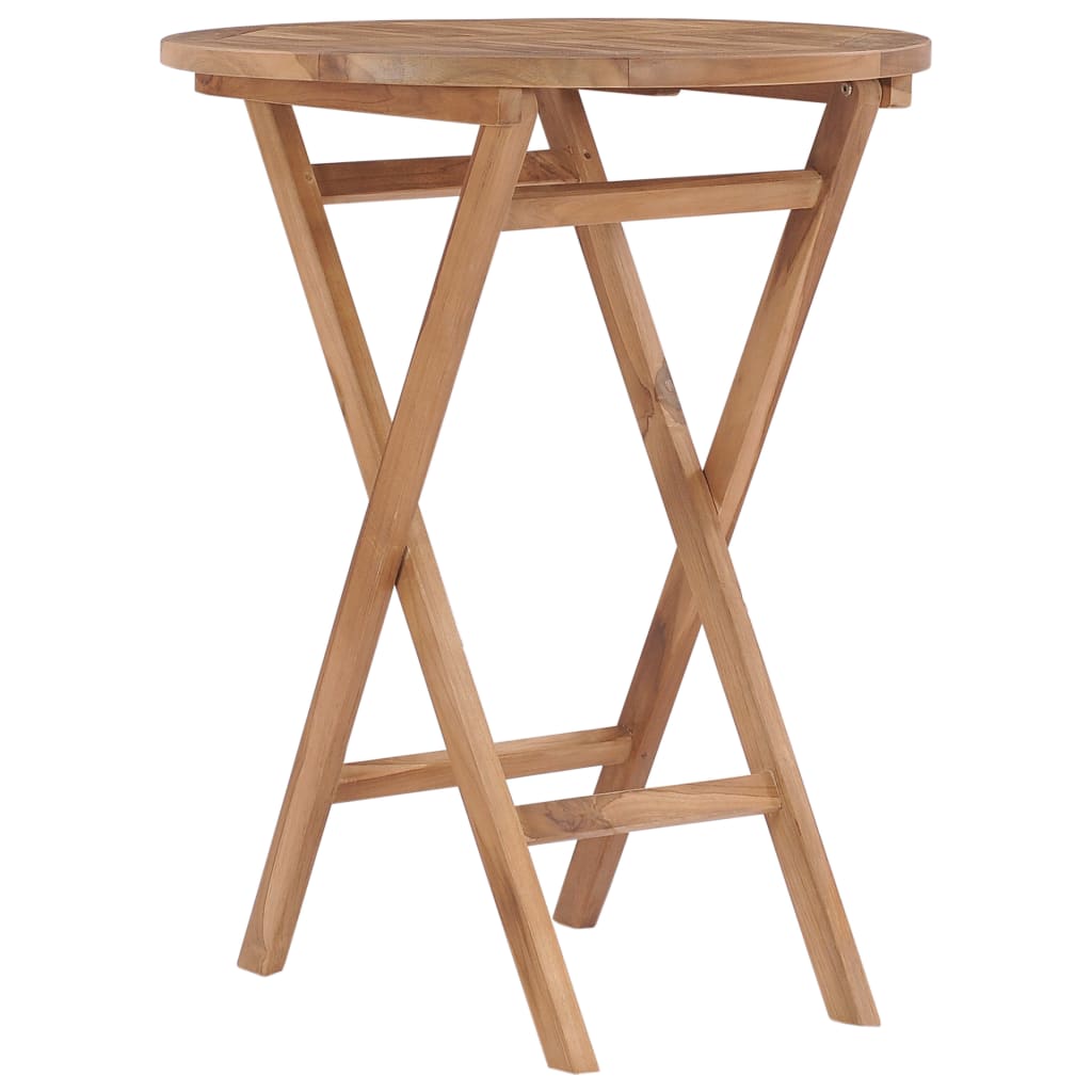 Set mobilier gradina, 3 piese, lemn masiv de tec — imaginea 6