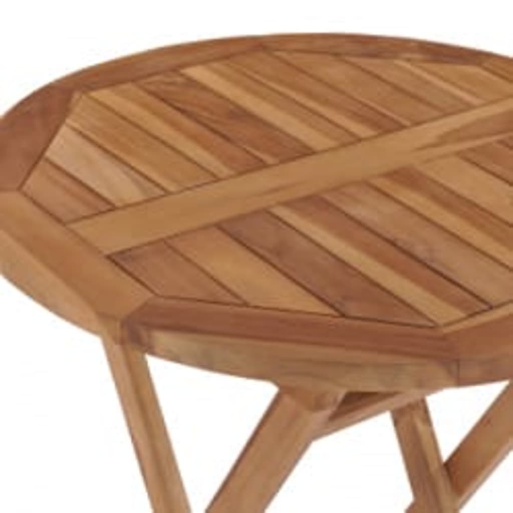 Set mobilier gradina, 3 piese, lemn masiv de tec — imaginea 8